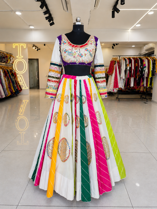 Royal Multi Lehriya Outfit
