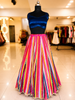 Shades of Stripe Georgette Skirt - Multi