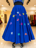 Titli Multi Mirror Work Skirt - Royal Blue