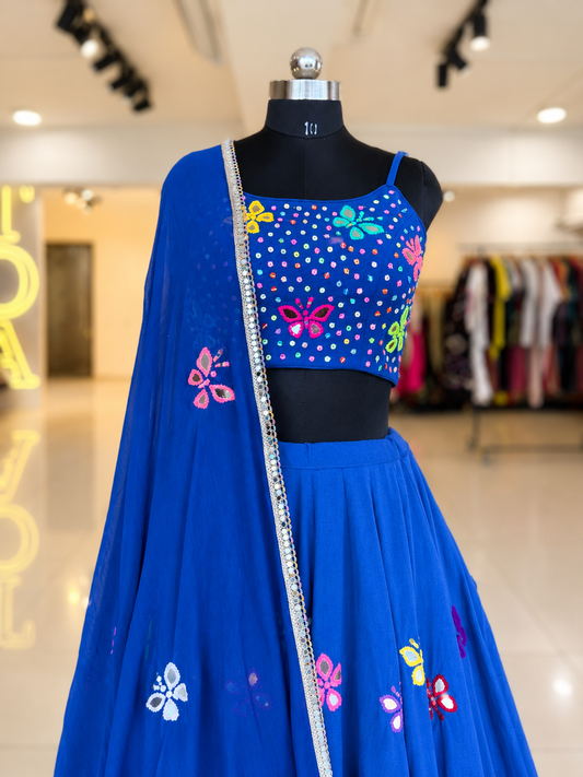 Titli Bloom Mirror Top - R Blue