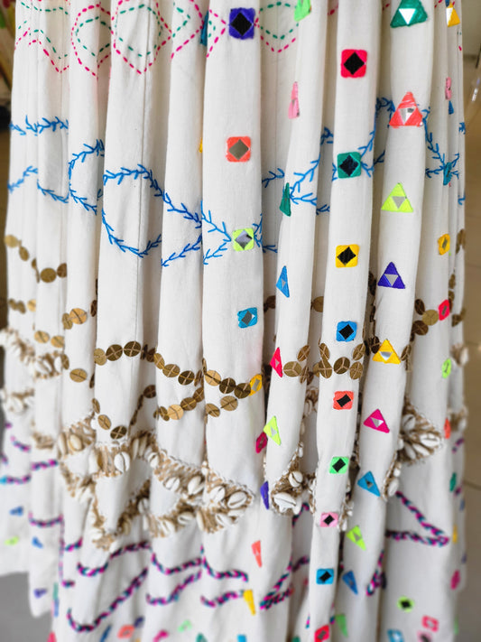 Boho Vibes - Cream White Skirt Only