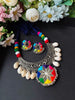 Multi Mirror oxidised Necklace -