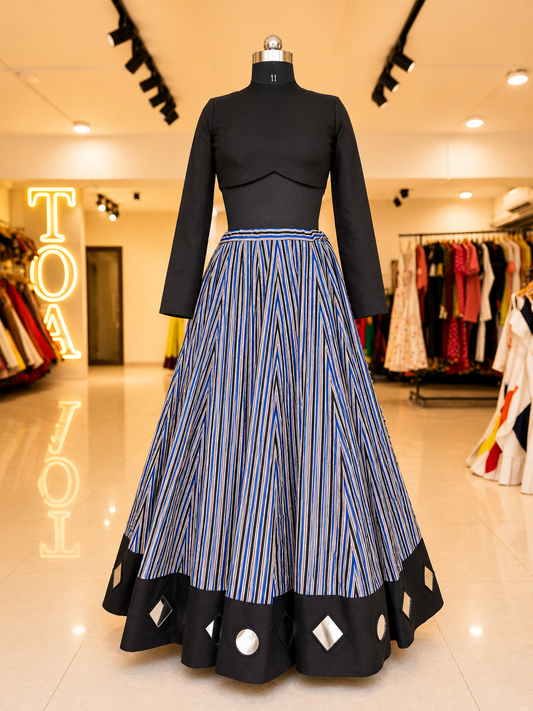 Shades of Ajrakh - Mirror Stripes Outfit