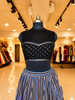Shades of Ajrakh -  Illusion Stripe Outfit - Blue