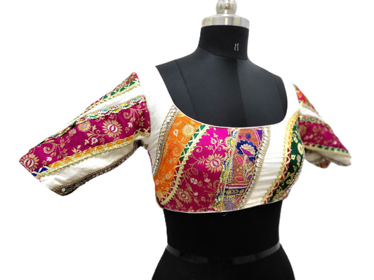 Mosaic Multi Top - Cream White