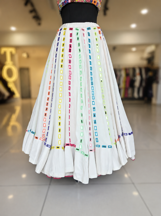 Multi Mirror White Skirt Only 2.O