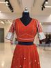 Shades of Lampi - Sequins Sitara EL Lampi Top - Rust Orange