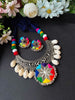 Multi Mirror oxidised Necklace -