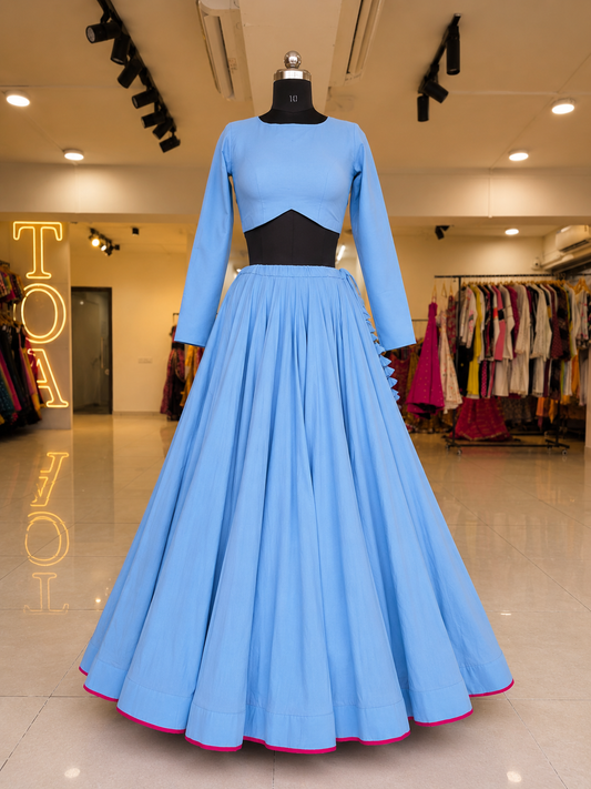 Shades Of Solid - Signature Skirt - Powder Blue