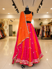 Golden Mirror Sequins Sitara Outfit - Orange Rani